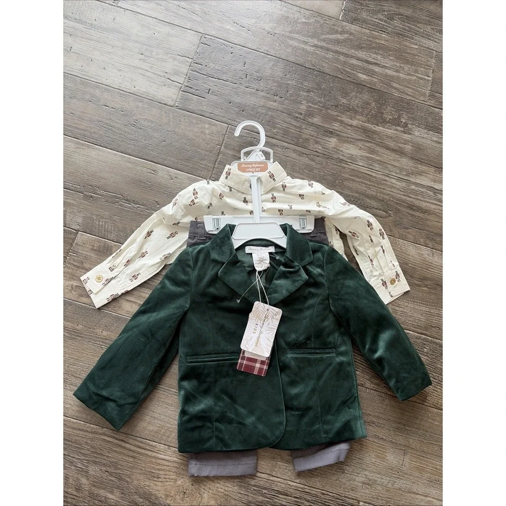 Tommy Bahama Baby Boy Holiday Outfit 12 Months Nutcracker Blazer Suit Velvet